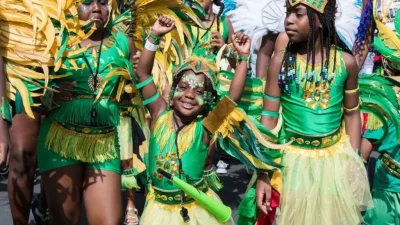 Children's joy at Notting Hill Carnival parade