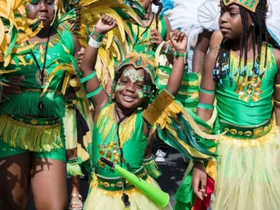 Children's joy at Notting Hill Carnival parade
