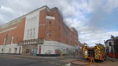 Firefighters tackle large blaze in Kingston