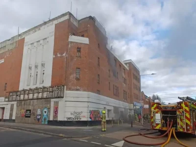 Firefighters tackle large blaze in Kingston