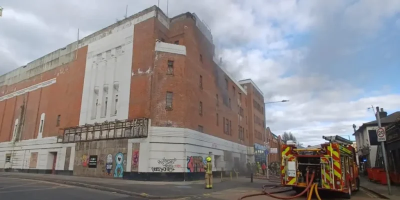 Firefighters tackle large blaze in Kingston